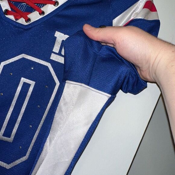 NFL Team Apparel Womens New York Giants #80 Cruz Rhinestone Shirt XXL NWOT - Picture 4 of 10